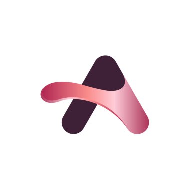 Modern Trendy Typography ile Modern A Letter Logo Tasarımı. Minimalist, soyut düz göz, harf logo vektör illüstrasyonunu yakalıyor.