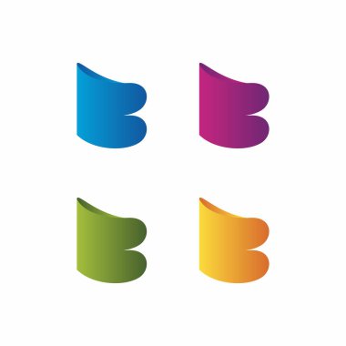 Yaratıcı Başlangıç Harfi B İş Logosu Tasarım Şablonu Vektör İllüstrasyonu Modern Monogram Simgesi. Şirket veya iş kurumu için logo markalaşma tasarımı.