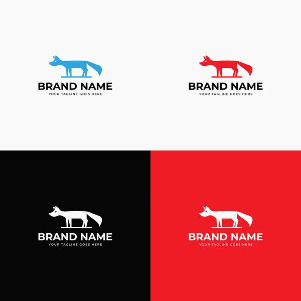 Moderne Abstrakte Kreative Fuchs Logo Design Vorlage Vektorillustration Animal Branding — Stockvektor