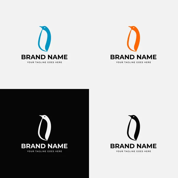 Yksinkertainen Luova Abstrakti Pingviini Lintu Logo Suunnittelu Malli Vektori Kuva — vektorikuva