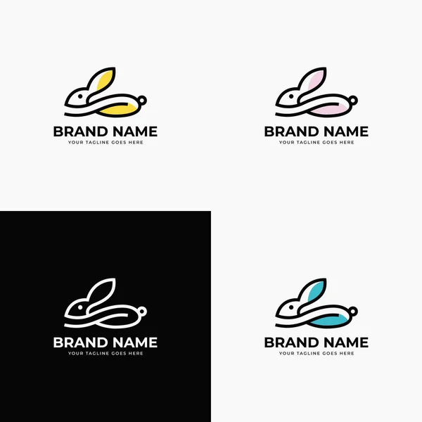 Linea Arte Creativa Semplice Minimalista Modello Design Del Logo Del — Vettoriale Stock