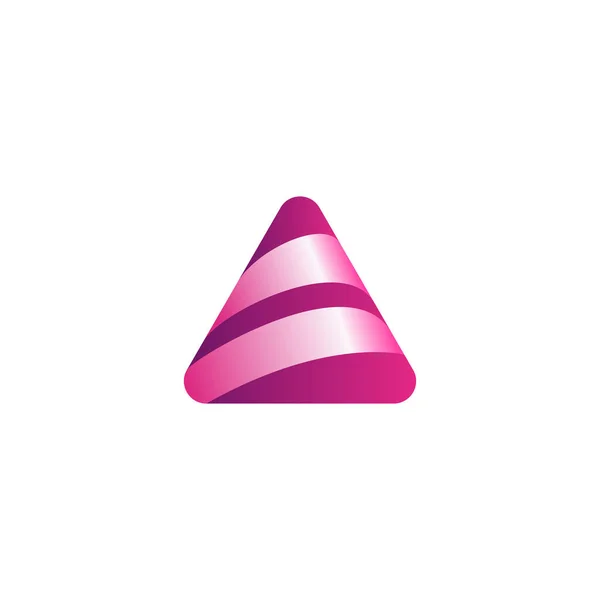 Diseño Moderno Creativo Del Logotipo Letra Del Triángulo Con Tipografía — Vector de stock