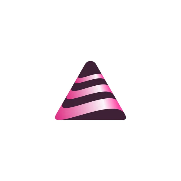 Triángulo Gradiente Creativo Moderno Una Letra Logotipo Diseño Con Tipografía — Vector de stock