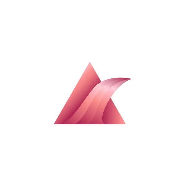 Diseño Creativo Degradado Moderno Logotipo Una Letra Con Tipografía Moderna — Vector de stock