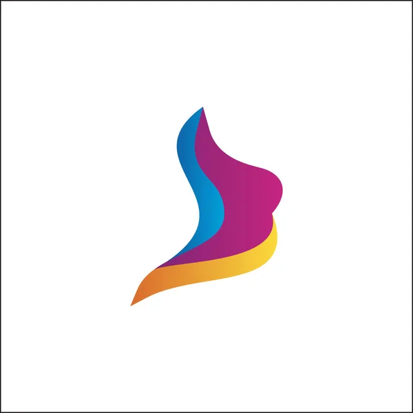 Curvy Creative Initial Letter Business Logo Design Template Vector Illustration — Vector de stock