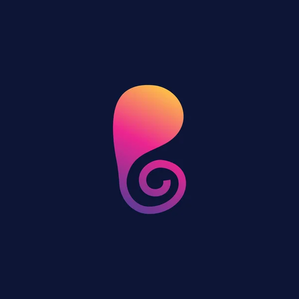 Octopus Creative Initial Letter Business Logo Design Template Vector Illustration — Vector de stock