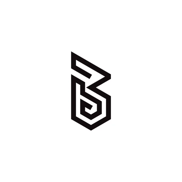 Line Art Creative Initial Letter Logo Biznesowe Projekt Szablon Wektor — Wektor stockowy