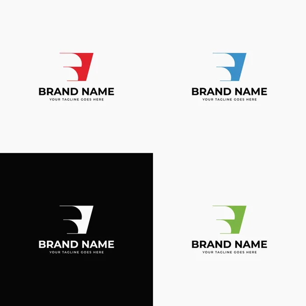Espaço Negativo Criativo Carta Inicial Logotipo Negócio Modelo Design Ilustração —  Vetores de Stock