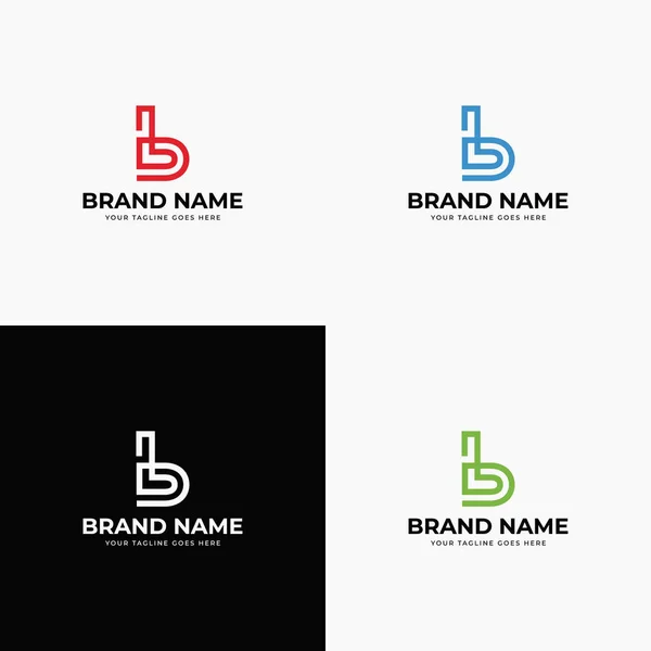 Line Art Creative Initial Letter Business Logo Design Template Vector — Stockvektor
