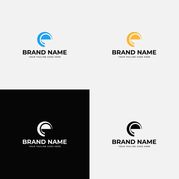 Circle Spazio Negativo Moderno Creativo Circle Letter Letter Logo Design — Vettoriale Stock