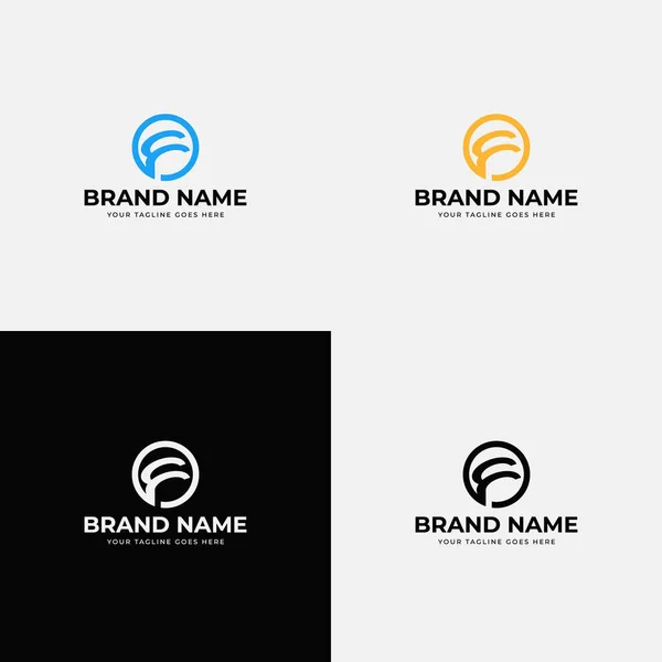 Modern Trendy Initial Letter Logo Symbols Template Vector Icons Design — Stock Vector