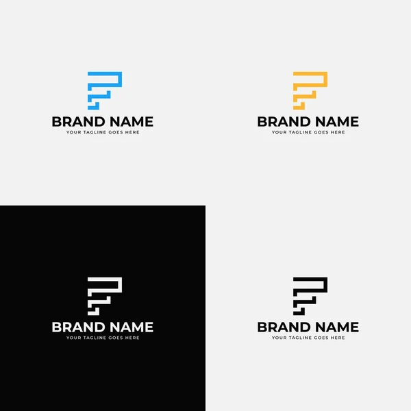 Moderno Trendy Inicial Letra Logotipo Símbolos Modelo Vetor Ícones Design — Vetor de Stock