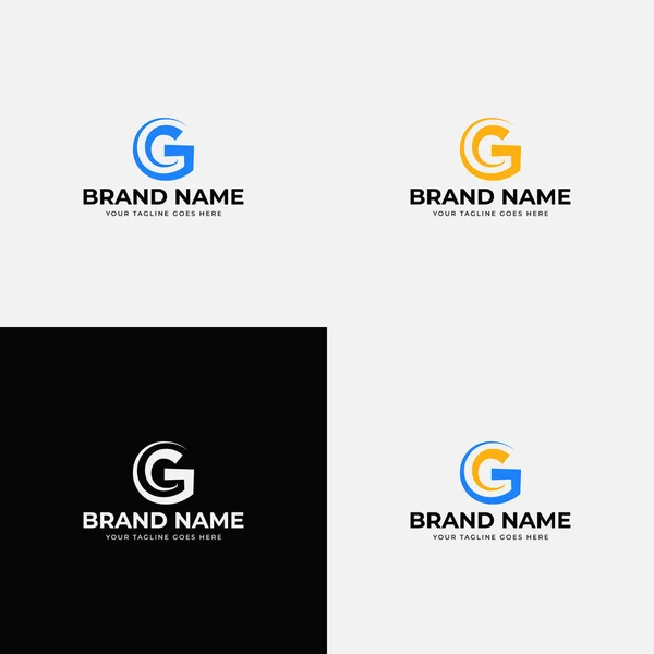 Modern Creative Letter Icon Vector Logo Template Design Illustration Inglês — Vetor de Stock