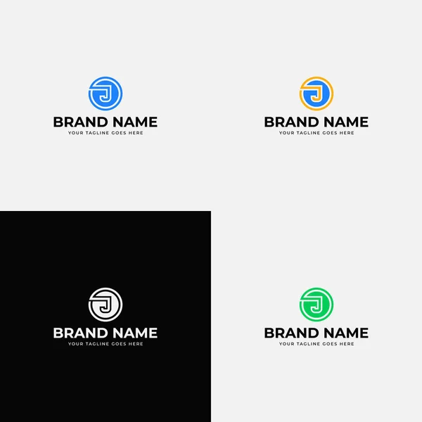 Kreativ Einfach Modern Abstract Initial Letter Logo Icon Design Vorlagen — Stockvektor