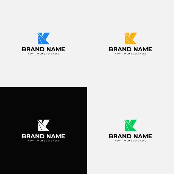 概要フラットモダンイニシャル文字Kロゴデザインベクトルテンプレート K文字のアイコン 会社やビジネススタートアップのためのシンボルベクトルデザイン要素 — ストックベクタ