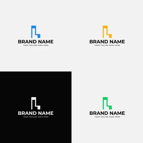 Negatywna Przestrzeń Kreatywny Abstrakcyjny Nowoczesny Initial Letter Logo Design Vector — Wektor stockowy