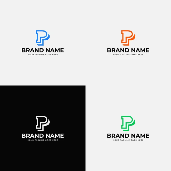 創造的な現代的なライン初期P文字のロゴデザインベクトルテンプレート 企業アイデンティティやビジネスのためのプロのトレンディーな現代的な手紙Pのアイコンデザイン — ストックベクタ