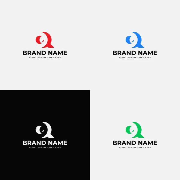 負の空間現代抽象初期の文字Qのロゴデザインベクトルテンプレート ビジネスまたは企業アイデンティティのためのプロのQ文字アイコンデザイン要素 — ストックベクタ