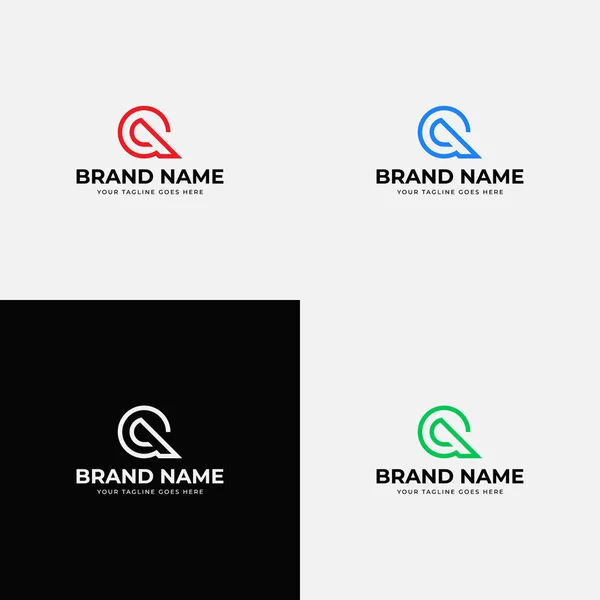 Line Art Creative Modern Abstract Initial Letter Logo Design Vektorvorlage — Stockvektor