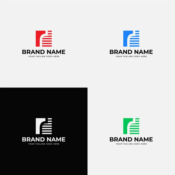 Kreative Moderne Linie Buchstabe Logo Design Vektorvorlage Professionelle Abstrakte Flache — Stockvektor