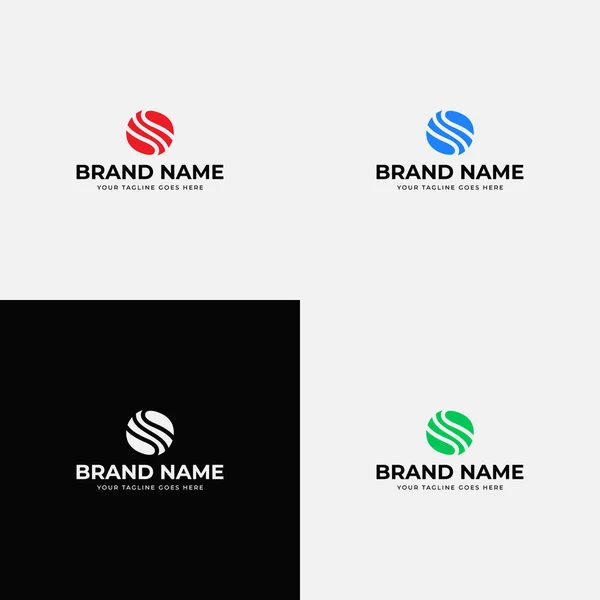 Creative Modern Trendig Linje Konst Stil Inledande Bokstaven Logotyp Design — Stock vektor