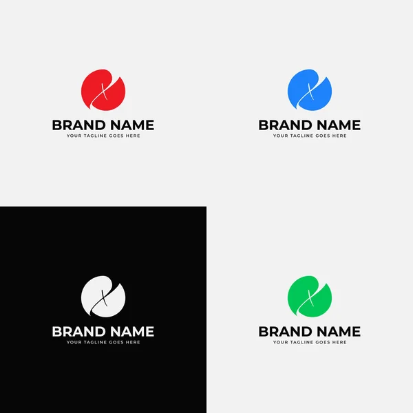 負のスペースリーナースタイル初期X文字ロゴデザインベクトルテンプレート カラーバリエーションのあるビジネスや企業のアイデンティティのためのプロの手紙Xアイコンデザイン — ストックベクタ