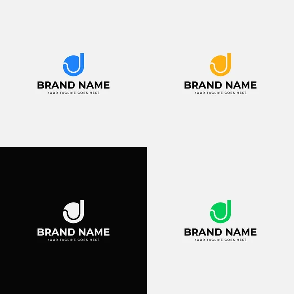 Creative Simple Abstrato Moderno Letra Inicial Logo Icon Design Template — Vetor de Stock