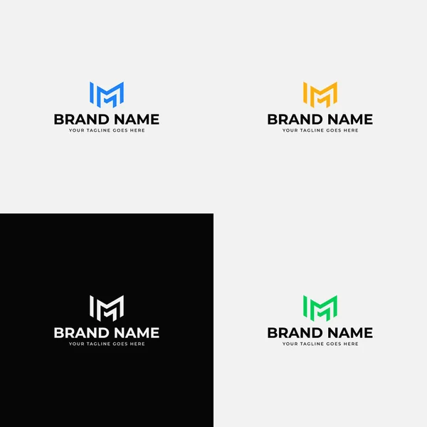 Creative Modern Line Art Minimal Abstract Initial Letter Logo Design — Stock Vector