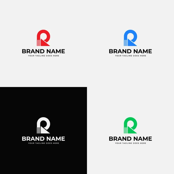 Seta Para Baixo Moderno Criativo Carta Logo Design Vector Template —  Vetores de Stock