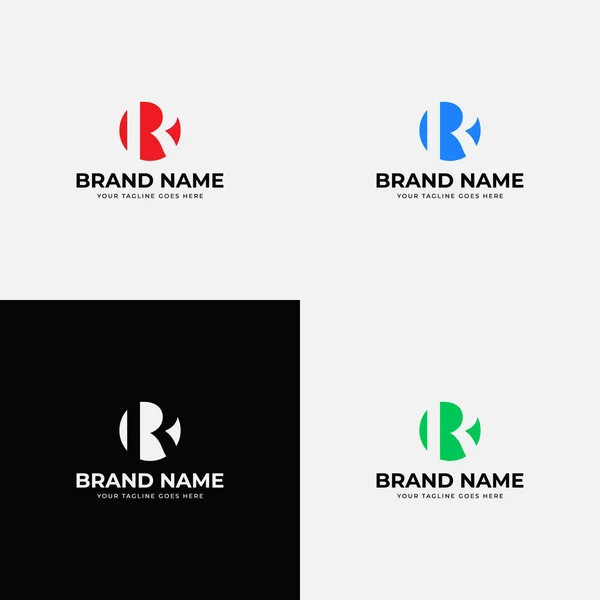 Espaço Negativo Círculo Trendy Creative Modern Letter Logo Design Vector —  Vetores de Stock