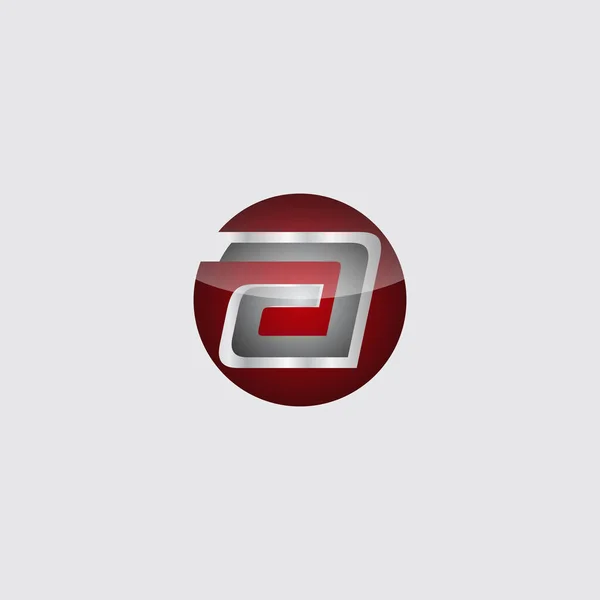 Επιχειρηματική Αρχικό Κύκλο Επιστολή Λογότυπο Σχεδιασμό Πρότυπο Διάνυσμα Κόκκινο Χρώμα — Διανυσματικό Αρχείο