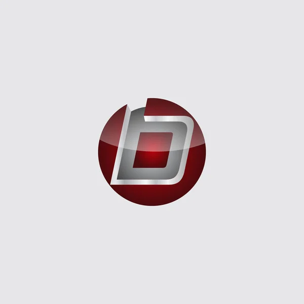 Biznes Korporacyjny Początkowy Okrąg Litera Logo Projektowanie Wektor Szablonu Czerwony — Wektor stockowy