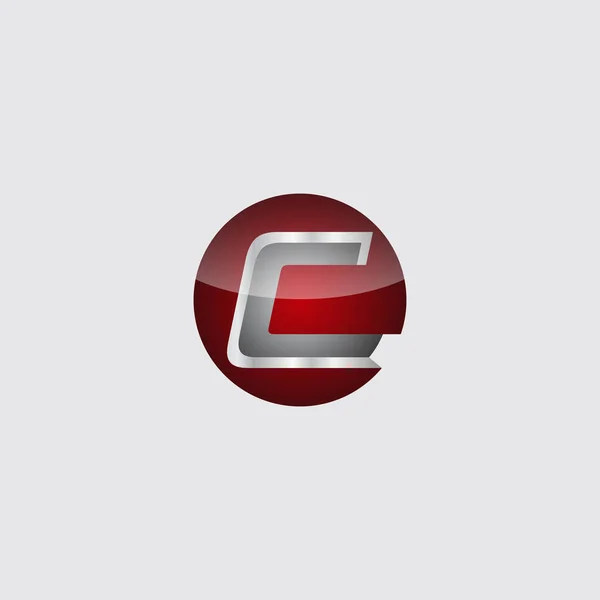 ビジネス企業の初期円3D文字Cロゴデザインテンプレートベクトル 赤い色の3Dサークルロゴベクトルテンプレート — ストックベクタ