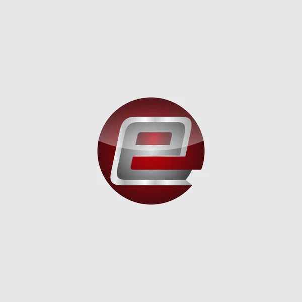 Zakelijk Bedrijf Initiële Cirkel Letter Logo Ontwerp Template Vector Rode — Stockvector