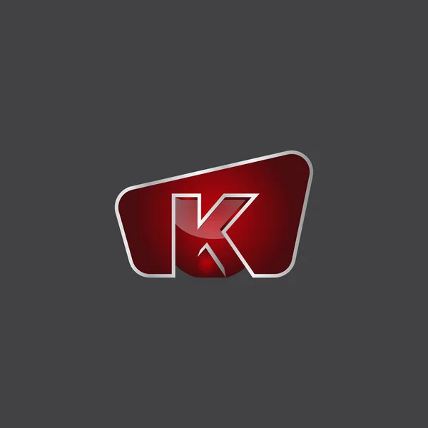 企业初始3D字母K标志设计模板向量 红色3D媒体播放标志向量模板 — 图库矢量图片