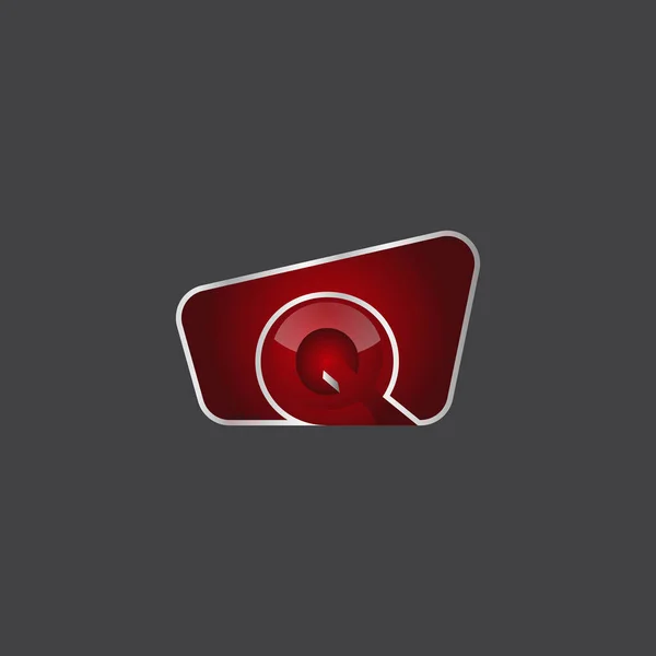 Zakelijk Bedrijf Initiele Letter Logo Ontwerp Template Vector Rode Kleur — Stockvector