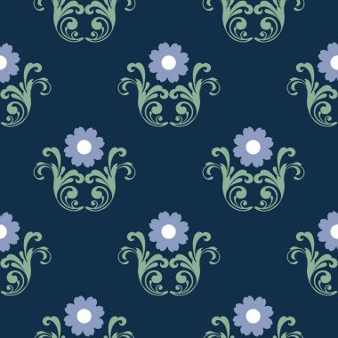 Bitki ve çiçeklerle kusursuz yay deseni. Tasarımın için bir atölye. Çiçek elementleri ve motifleri. Tekstil ve baskı tasarımı için dekor. Vektör.