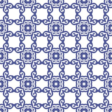 Etnik unsurlu dekoratif, pürüzsüz desen. Kırgız ve Kazak süslemeleri. Arka plan için doku, duvar kağıdı, desen dolguları, kumaşlar, hediye paketi, tekstil. Albüm için tasarım kağıdı. Vektör.