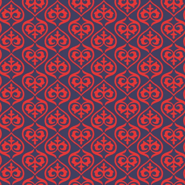 民族的な要素と装飾的なシームレスなパターン キルギスとカザフスタンの装飾品 パターンフィル ギフト包装 繊維のためのテクスチャ スクラップブックのためのデザインペーパー ベクトル — ストックベクタ