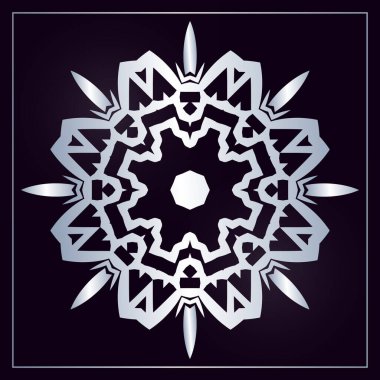 Siyah arka planda gümüş harflerle yazılmış. Kafe, restoran, dükkan, baskı, mühür için vektör çiçek sembolü, zarif düğün davetiyesi;.