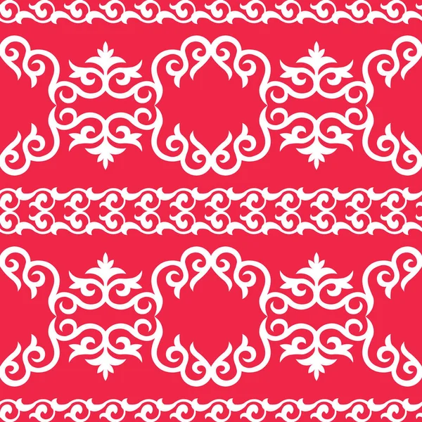 Motif Décoratif Sans Couture Avec Élément Ethnique Décorations Kirghizes Kazakhes — Image vectorielle