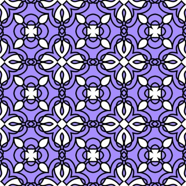 Geometrik şekilli, kusursuz desenli bir dekoratif. Süs. Soyut doku tasarımları arka planlar, motifler, tekstil, duvar kağıtları, kumaşlar, hediye ambalajları, şablonlar için kullanılabilir. Vektör.