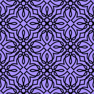 Geometrik şekilli, kusursuz desenli bir dekoratif. Süs. Soyut doku tasarımları arka planlar, motifler, tekstil, duvar kağıtları, kumaşlar, hediye ambalajları, şablonlar için kullanılabilir. Vektör.