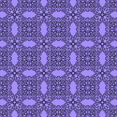 Geometrik şekilli dekoratif, pürüzsüz desen. Süs. Soyut doku tasarımları arka planlar, motifler, tekstil, duvar kağıtları, kumaşlar, hediye ambalajları, şablonlar için kullanılabilir. Vektör.