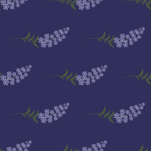 라벤더 꽃들은 모티브 디자인의 패턴이다 Vector — 스톡 벡터