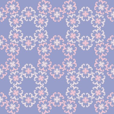 Yumuşak süsleme desenli. Tasarım, kumaş, kağıt, kapak, ambalaj, tekstil, ambalaj, hatıra defteri ve duvar kağıtları için narin bir arkaplan. Vektör