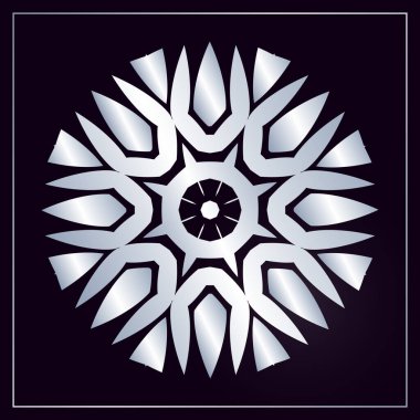 Siyah arka planda gümüş harflerle yazılmış. Kafe, restoran, dükkan, baskı, mühür için vektör çiçek sembolü, zarif düğün davetiyesi;.