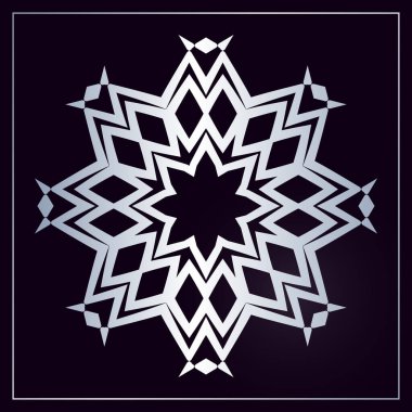 Siyah arka planda gümüş harflerle yazılmış. Kafe, restoran, dükkan, baskı, mühür için vektör çiçek sembolü, zarif düğün davetiyesi;.