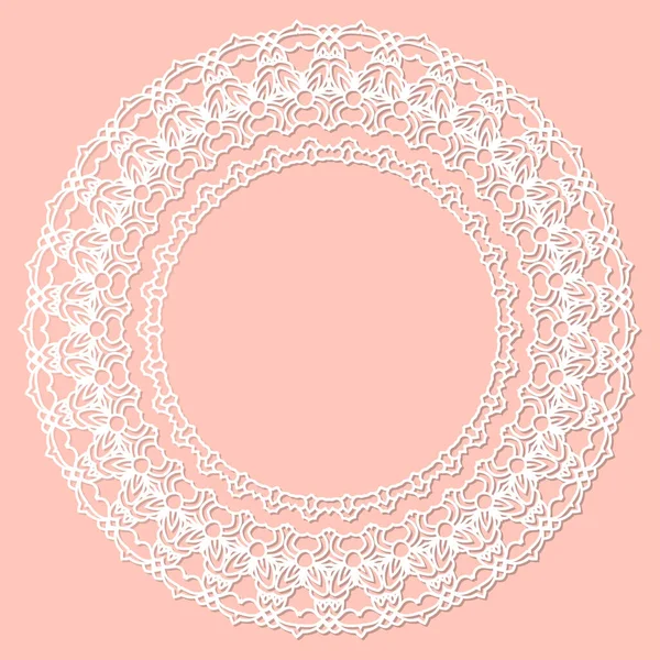 Abstract Rond Frame Met Draaikolken Vectorornament Vintage Frame Wit Frame — Stockvector