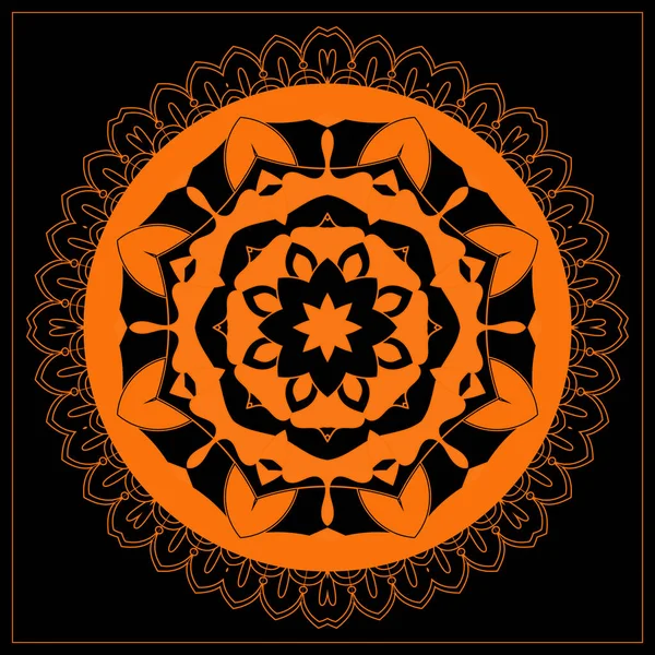 Ornament Ethnic Style Mandala Circular Abstract Floral Pattern Ornamental Arabesque — Stock Vector